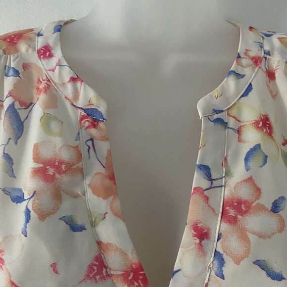Skies are Blue Sleeveless Button Front Floral Knee Length Dress Size XS - Picture 4 of 7